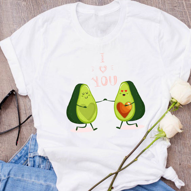 T-shirt à manches courtes pour hommes et femmes, imprimé créatif et tendance, ample, pour l'été