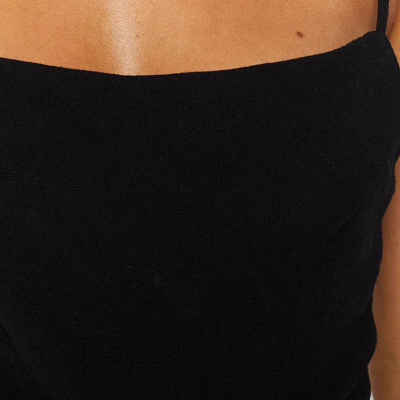 European And American Slit Suspender Dress Women's