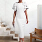 Double Shoulder Bow Slim Fit Dress
