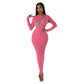 Robe fourreau sexy en maille ajustée