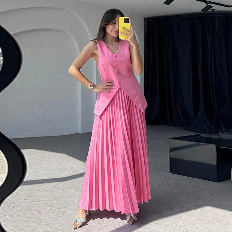 Half-length Dress Elegant Women's Two-piece Suit