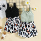 Summer New Baby Sling Bow Shorts Suit