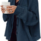 Women's Patchwork Irregular Shirt Jacket