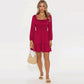 Women's Simple Dress Square Collar Fashion Skirt