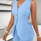 European And American Ladies Fashion Comfort And Casual Open Chest Lace-up Short-sleeved Shirt
