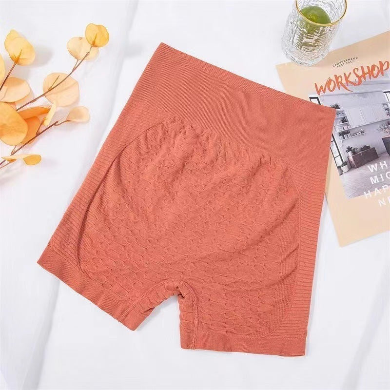 Short de sport à motif quadrillé pour femme, pantalon de yoga, de fitness, taille haute