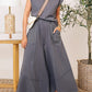 Sleeveless Colorblock Pocket Women's Suit