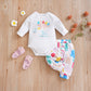 Combinaisons pour bébés et nourrissons d'un an, vêtements de printemps pour enfants, deux pièces