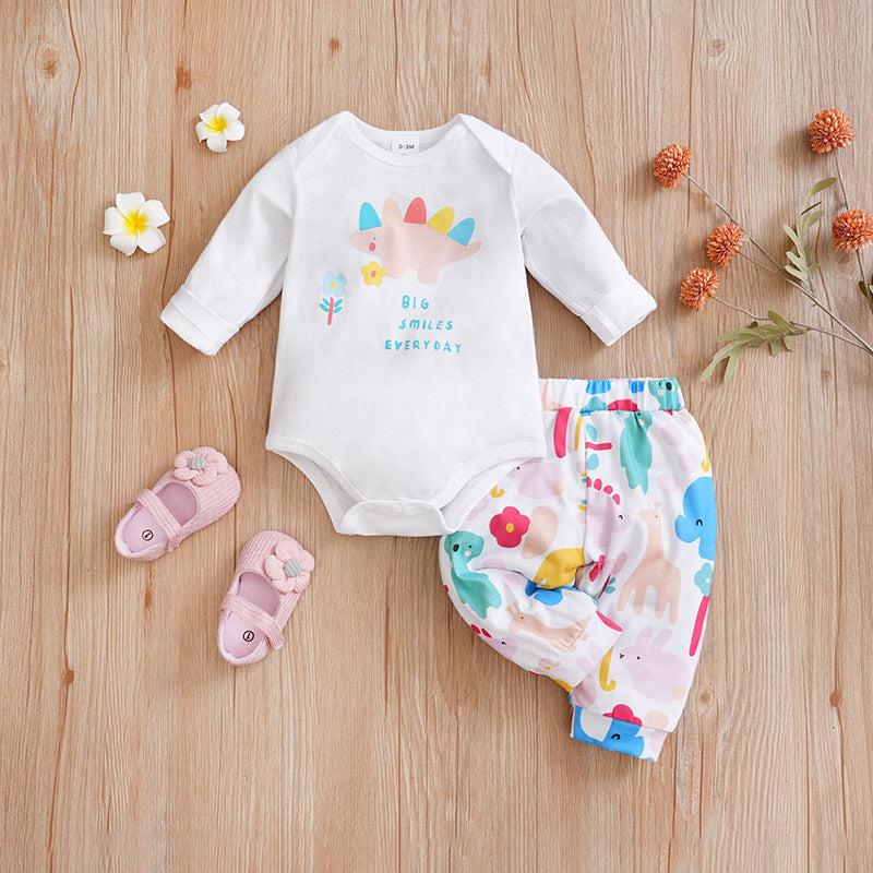 Combinaisons pour bébés et nourrissons d'un an, vêtements de printemps pour enfants, deux pièces