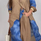 European And American Three-quarter Sleeve Printed Top And Pants Commute Leisure Suit