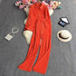 Socialite Temperament Leisure High Waist Drape Pleated Wide-leg Trousers