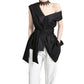 Off-the-shoulder sleeveless shirt top