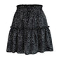 Printed pleated polka dot skirt