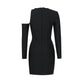 Robe à col rond tendance pour femme