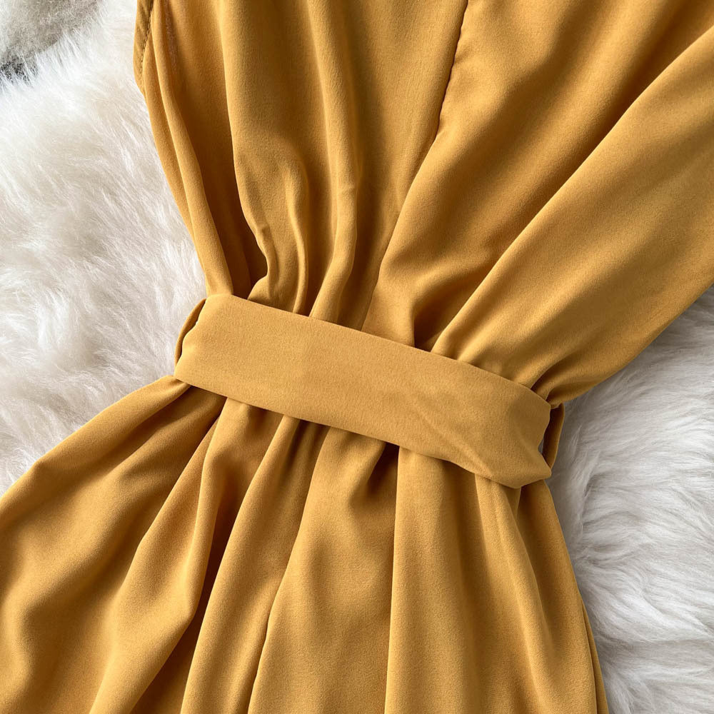 Combinaison sans manches à col en V et taille haute pour femme