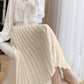 Fashion Women Solid Color Pleated Skirt Female