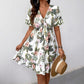 V-neck Floral Print Fashion Dress