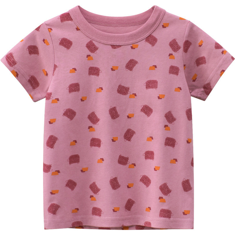 Summer New Boys' T-shirt Short Sleeve Top