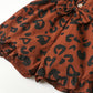 European And American Leopard Print Strap Cute Cotton Bow Clothing Bodysuit