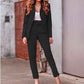 Autumn And Winter Women's Long-sleeved Small Suit Trousers Two-piece Suit