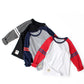 Children's Contrast Print Cartoon Long-sleeved T-shirt