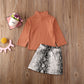 Two piece snake skin skirt