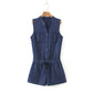 Denim jumpsuit with pockets