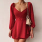 Robe amincissante à manches longues, style décontracté, style swing quotidien