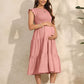 Flying Sleeves Pleating Layered Short Sleeve Large Swing Dress