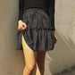 Printed pleated polka dot skirt
