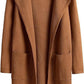 Women's Woolen Coat With Pockets Autumn And Winter Temperament  Slim Fit Mid Length Jacket Comfortable Casual Lapel Coats