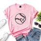 T-shirt décontracté à motif baseball pour femme