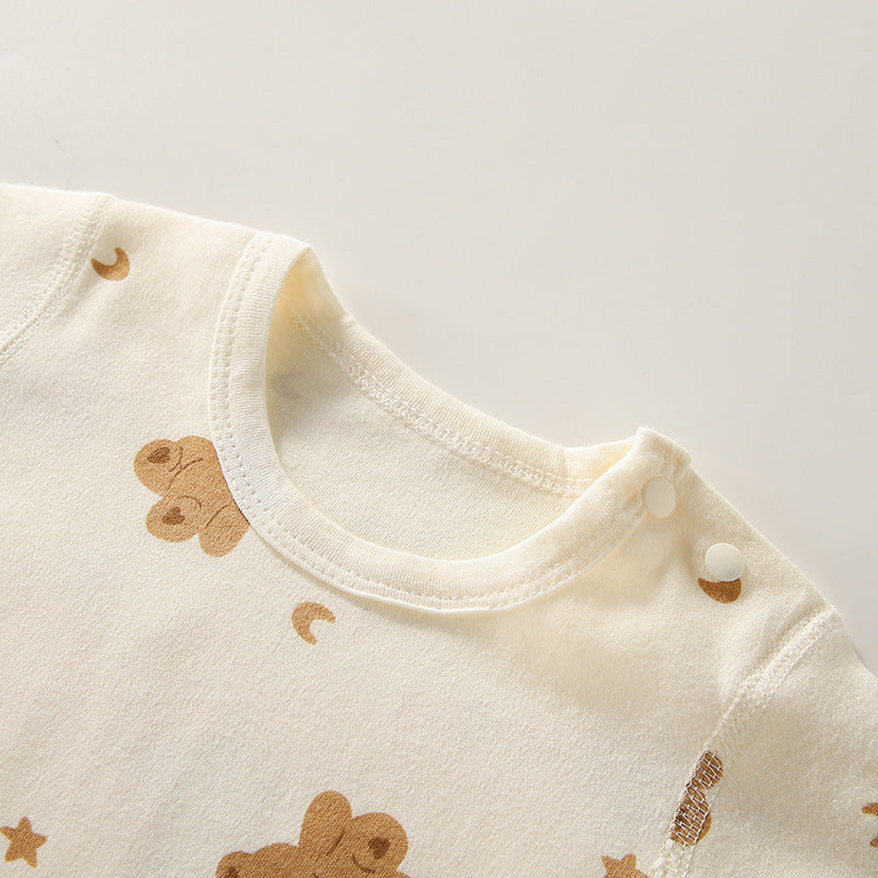 Sous-vêtements en pur coton taille haute pour nouveau-né, protection du ventre, combinaison fendue