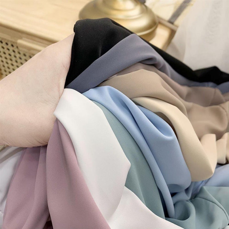 Women's Fashion Solid Color Loose Shirt Tops