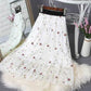 Women's Mid-length Pleated High-waist Slim Mesh Skirt