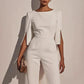 Solid Color Beading Decorative Slim Fit Bodysuit Women's Clothing