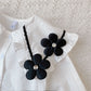 Lovely Big Flower Shirt And Bell Bottoms Two-piece Set