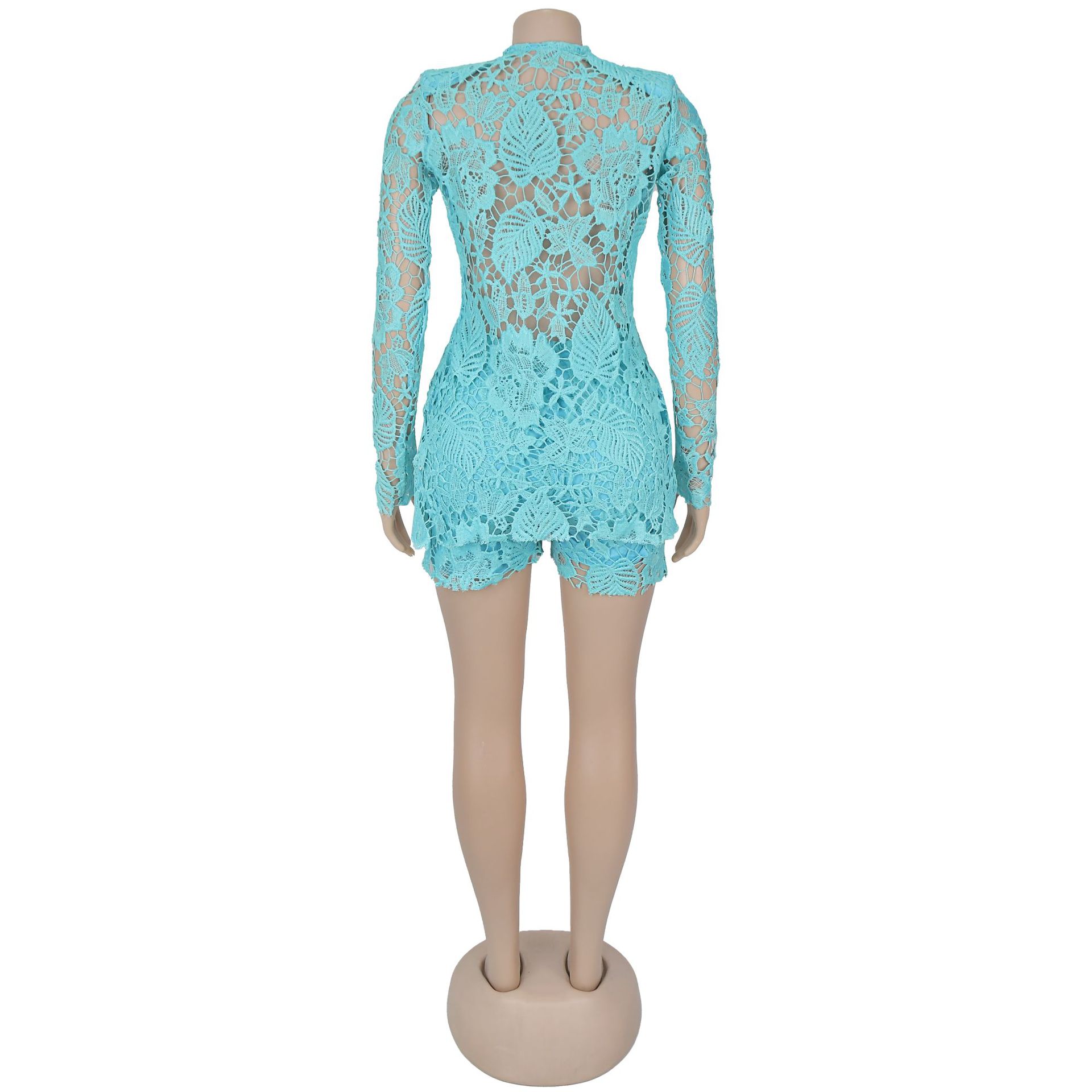 Fashion Women's Hollowed-out Two-piece Set