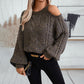 Pull en tricot torsadé tendance pour femme