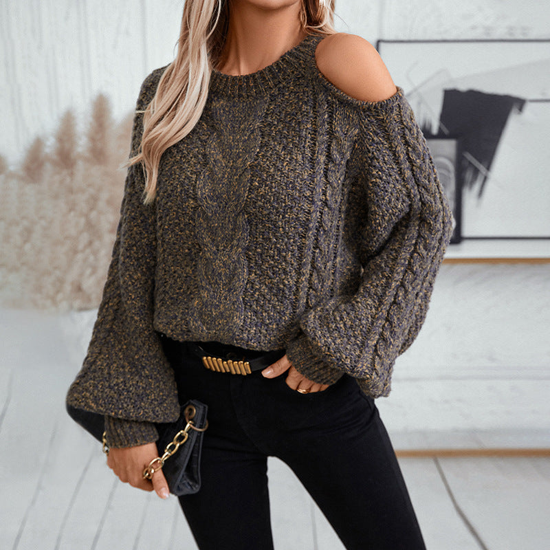 Pull en tricot torsadé tendance pour femme