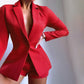 Solid Color Women's Solid Color Suit Collar Jacket