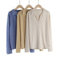 Single-breasted Lapel Knitted Cardigan Sweater