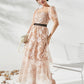 Rose Lace Hollow Embroidered Short Sleeve Dress Women