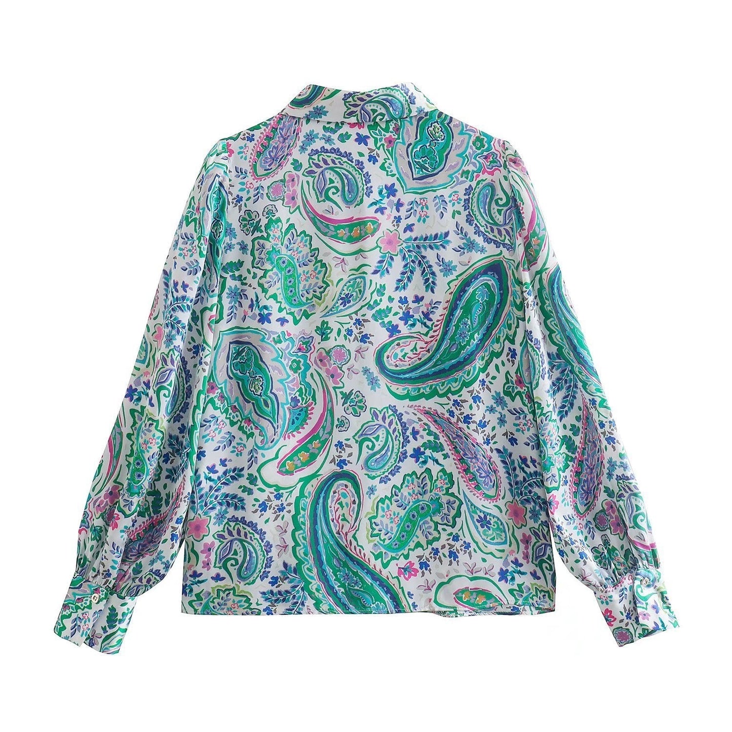 New Women's Retro Casual Printed Shirt Top