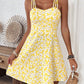 Summer Yellow Printings Casual Women's Dress