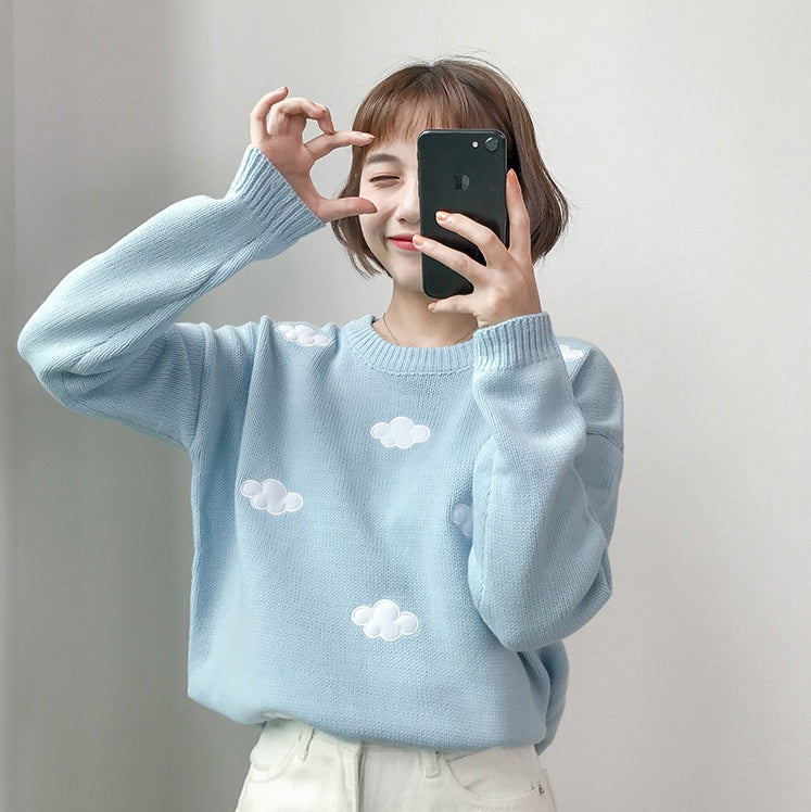 Pull ample en forme de nuage