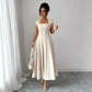 Fashionable And Elegant Slim-fit Tank Dress With A-line Skirt For Women