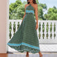 Halter Spaghetti Straps Printed Fashion Loose Sleeveless Dress