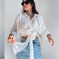 Women's Fashion Casual Lace Up Long-sleeved Cardigan