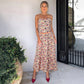 Sling Midriff Outfit Floral Top Dress Suit